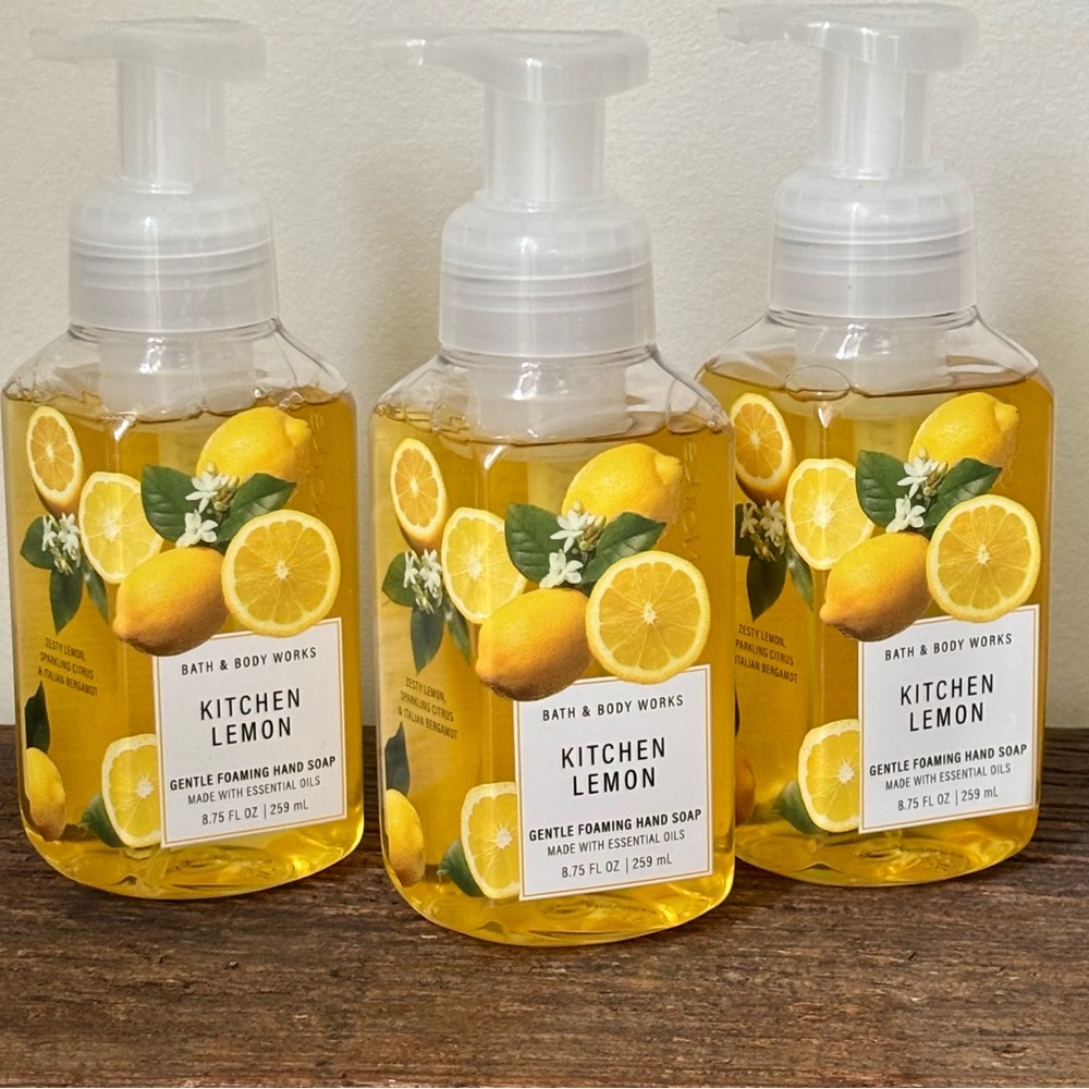 Bath & Body Works Gentle Foaming  Hand Soap Kitchen Lemon #3 Bottles
